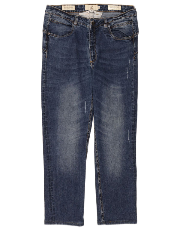 Dack's Womens Cropped Jeans EU 46 XL W34 L25 Blue Cotton