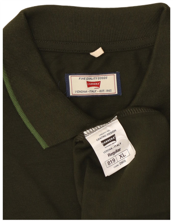 Polo da uomo Carrera XL in cotone kaki
