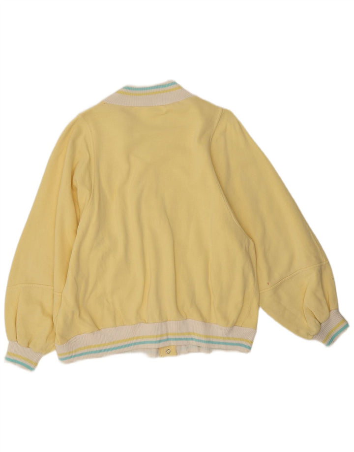 Giacca da tuta da uomo James Dillon grande in cotone color block giallo