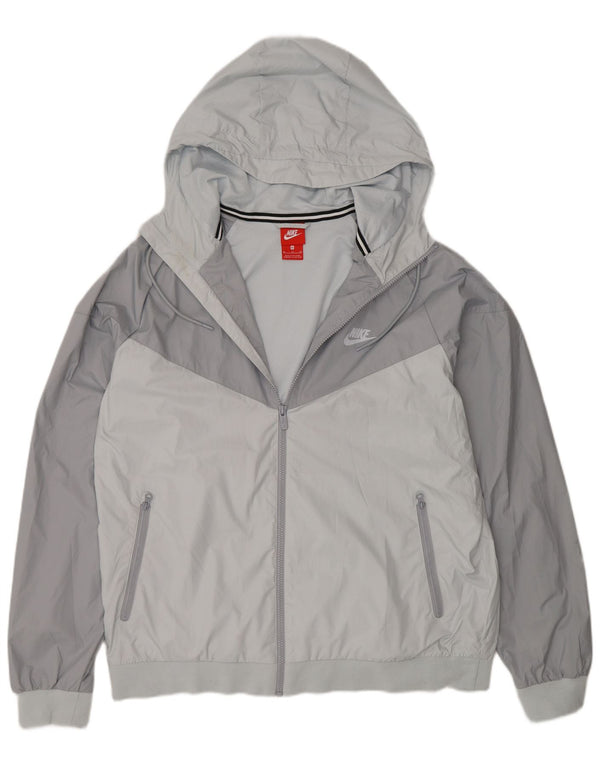 Giacca da tuta da uomo con cappuccio Nike XL Poliestere color block grigio