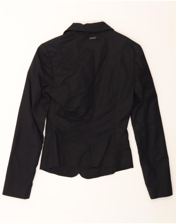 PENNY BLACK Womens 2 Button Blazer Jacket UK 6 XS  Black Cotton