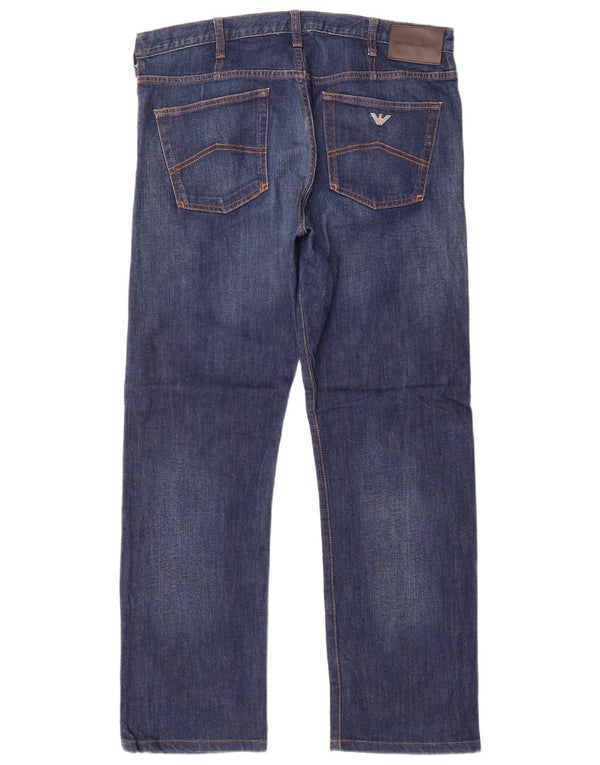Jeans dritti da uomo Emporio Armani W34 L30 cotone blu