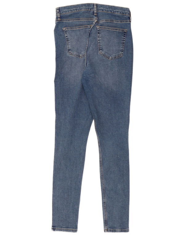Topshop Womens Jamie Skinny Jeans UK 12 Medium W30 L34 Blue Cotton
