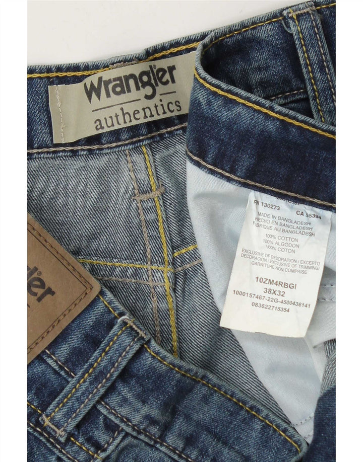 Jeans dritti da uomo Wrangler W38 L32 cotone blu
