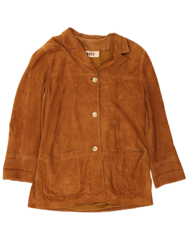 Giacca Donna Dibi in Pelle Scamosciata IT 46 Large Pelle Marrone