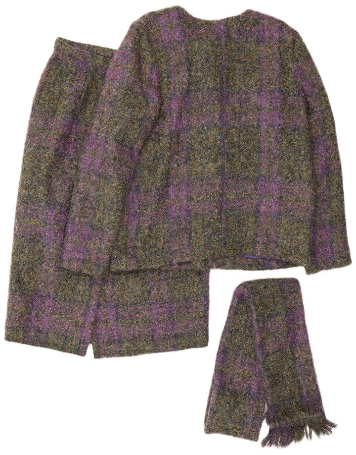 Set gonna 2 pezzi da donna Castleisland UK 12 medio W32 a quadri multicolore