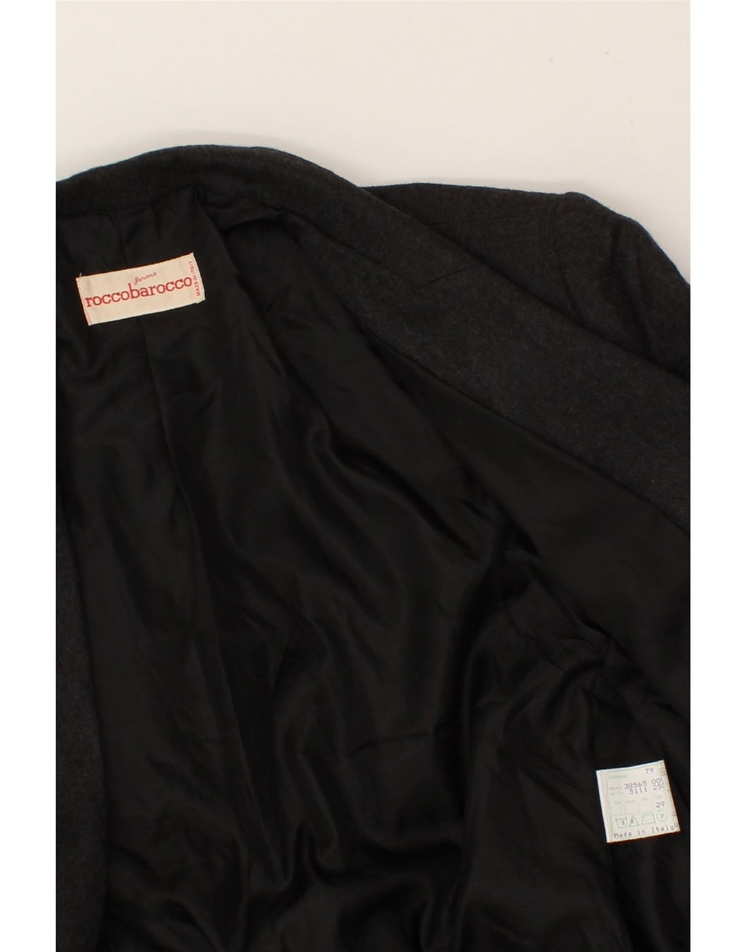 ROCCOBAROCCO Womens 3 Button Blazer Jacket UK 18 XL Grey Vintage Roccobarocco and Second-Hand Roccobarocco from Messina Hembry 