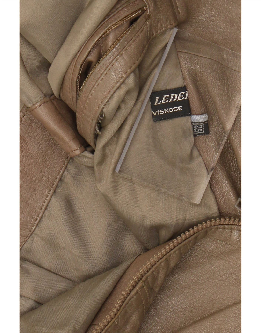 Giacca in pelle da uomo VINTAGE UK 38 Pelle marrone medio