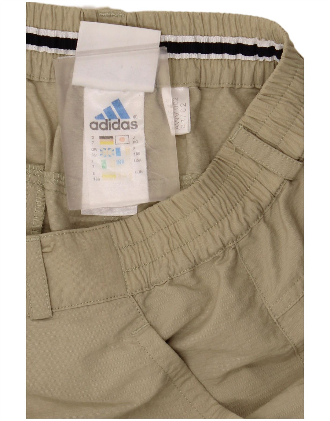 Pantaloncini chino da uomo Adidas W36 Large Beige in poliammide