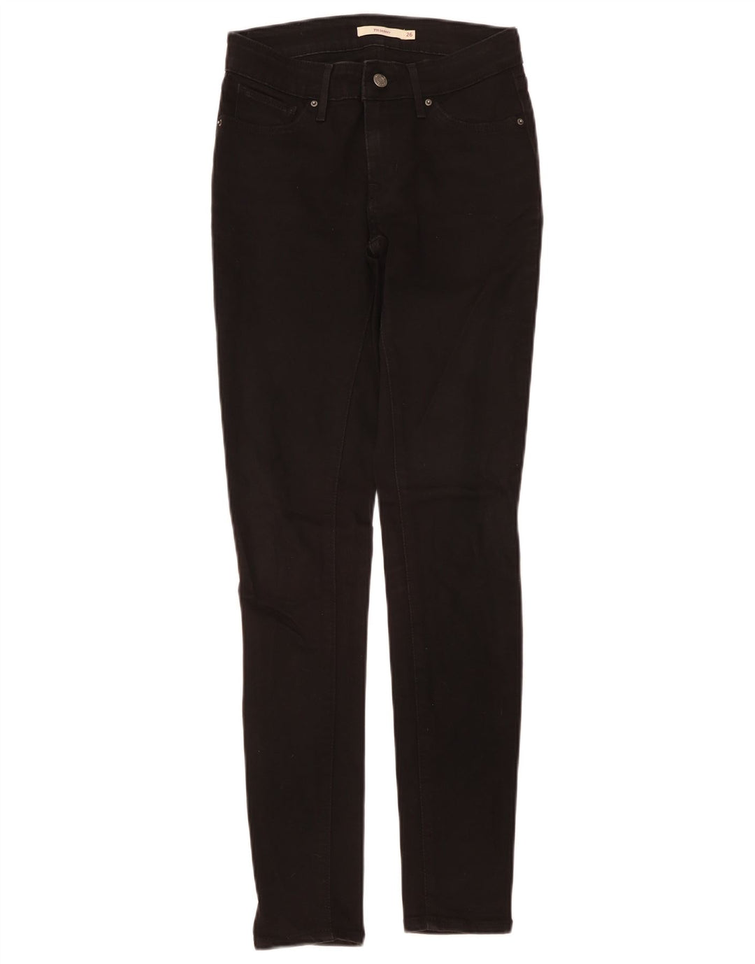 LEVI'S Jeans skinny 711 da donna W26 L30 cotone nero