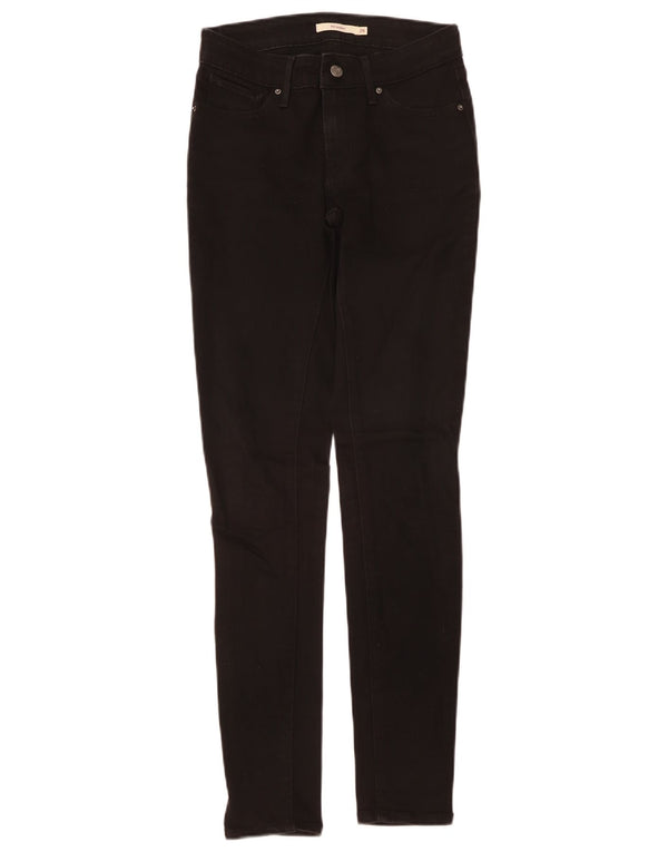 LEVI'S Jeans skinny 711 da donna W26 L30 cotone nero