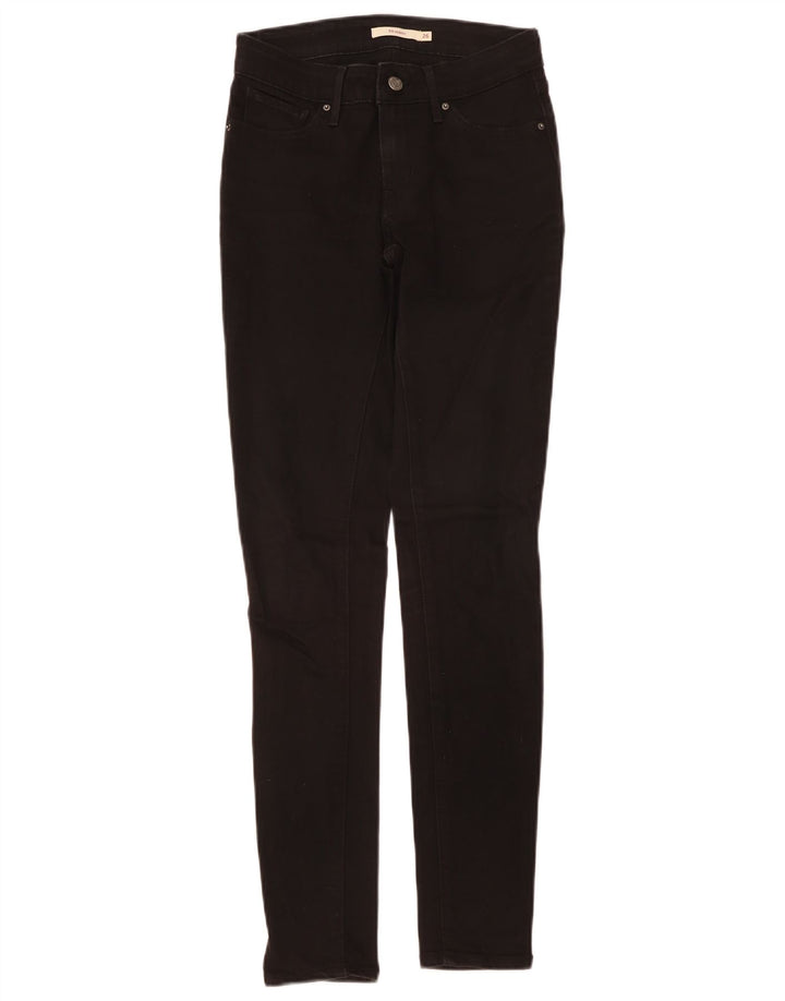 LEVI'S Jeans skinny 711 da donna W26 L30 cotone nero