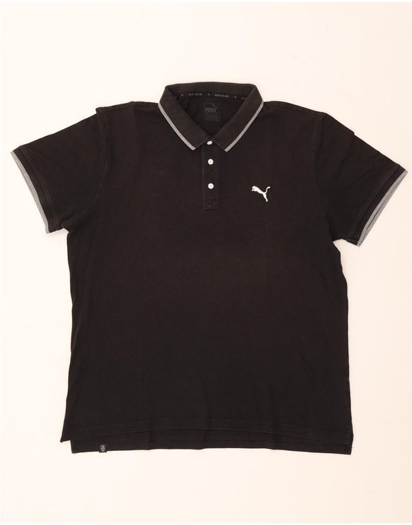 Polo Puma da uomo XL in cotone nero