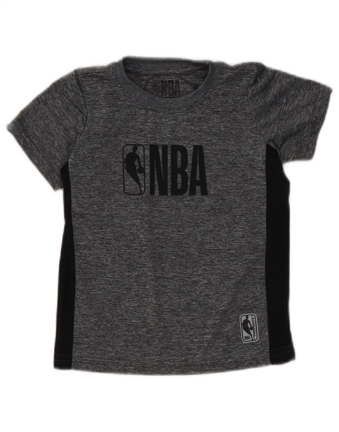 T-shirt grafica da ragazzo NBA Top 2-3 anni in poliestere color block grigio