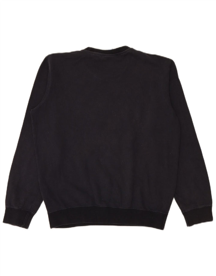 CHAMPION Mens Graphic Sweatshirt Jumper Small Navy Blue Cotton