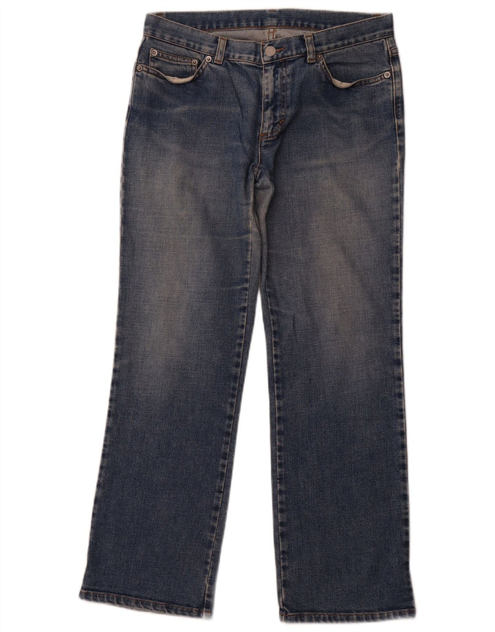 Jeans dritti da donna BENETTON IT 44 medio W30 L28 blu cotone