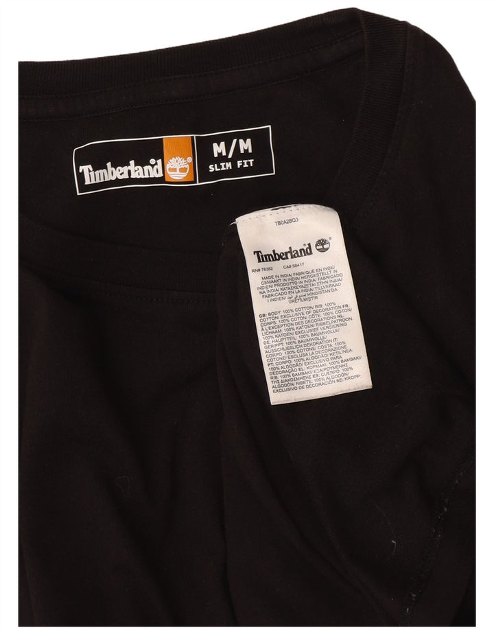 Timberland Maglia da uomo slim fit a maniche lunghe in cotone nero medio