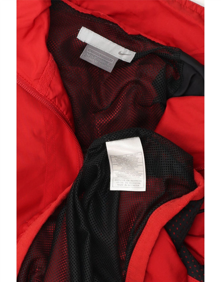 NIKE Giacca da tuta da uomo pullover XL rossa in poliestere color block