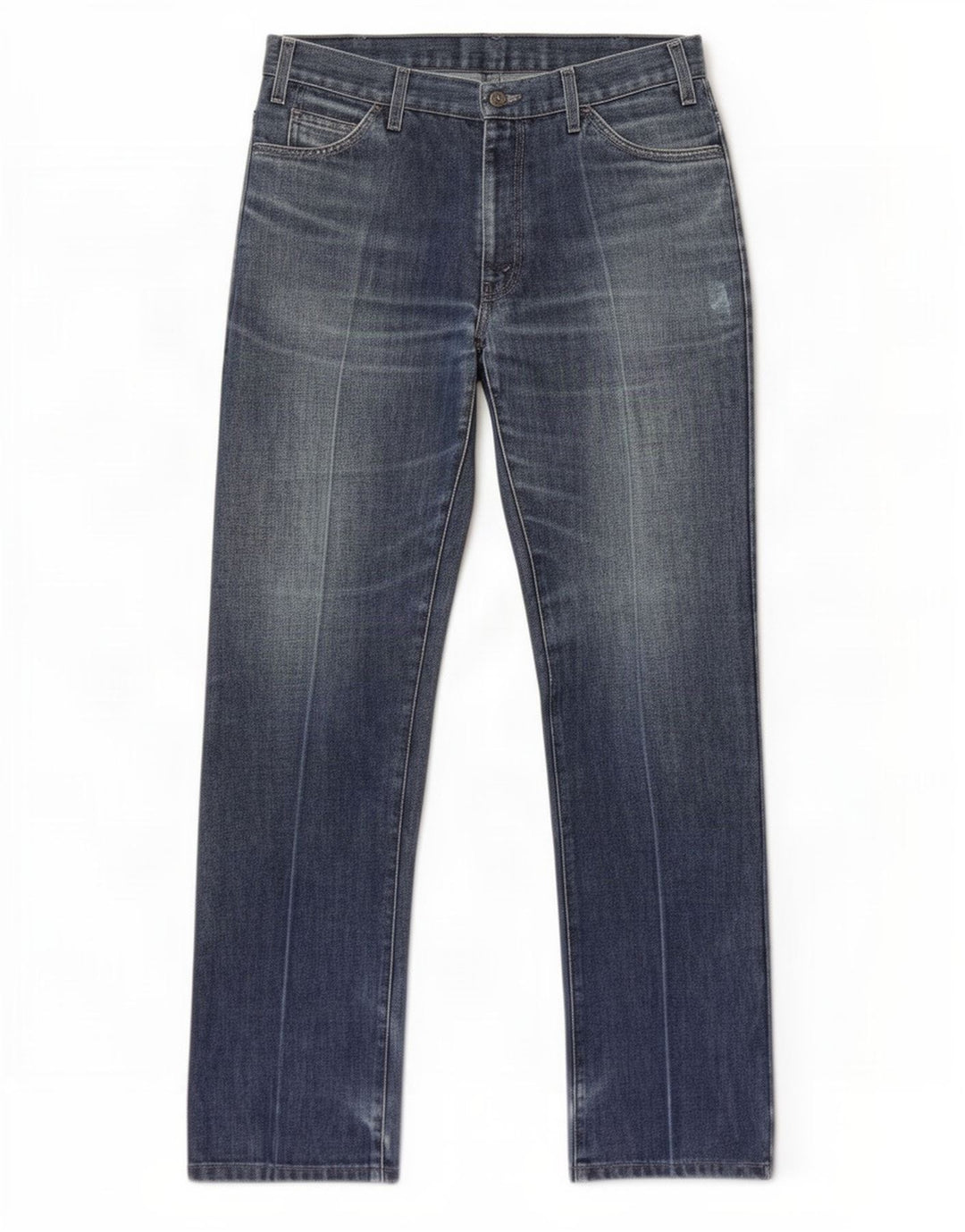 Jeans dritti invecchiati da uomo Levi's W33 L34 cotone blu