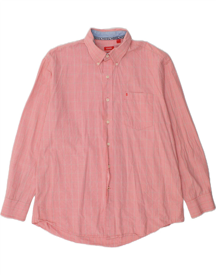IZOD Mens Coupe Ajustee Slim Fit Shirt XL Red Check Vintage Izod and Second-Hand Izod from Messina Hembry 