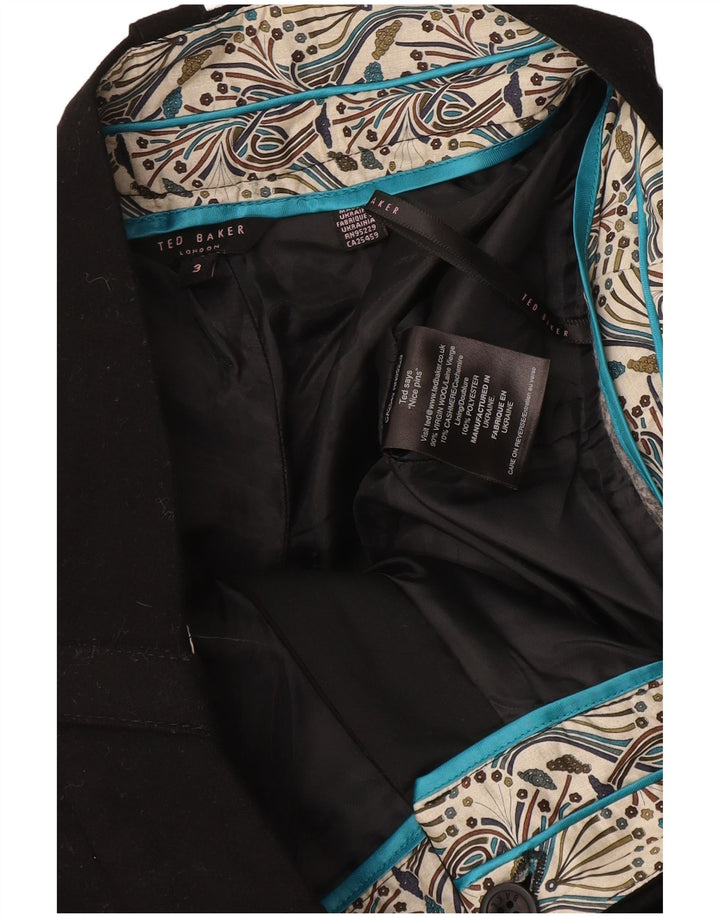 Pantaloncini casual da donna Ted Baker taglia 3 media W34 poliestere nero