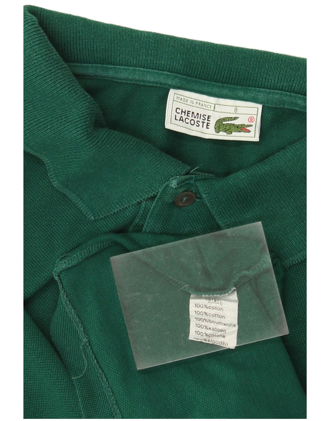 Polo LACOSTE da uomo a maniche lunghe taglia 8 3XL cotone verde