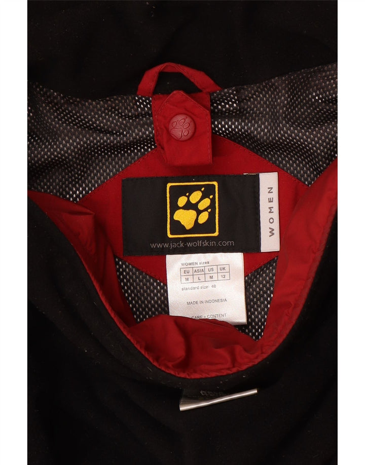 Giacca a vento con cappuccio da donna Jack Wolfskin UK 12 Medium Red Poliammide