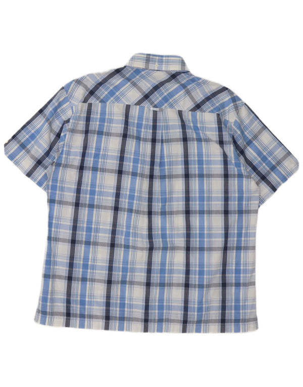 Camicia a maniche corte da uomo Ben Sherman in cotone a quadri blu grandi