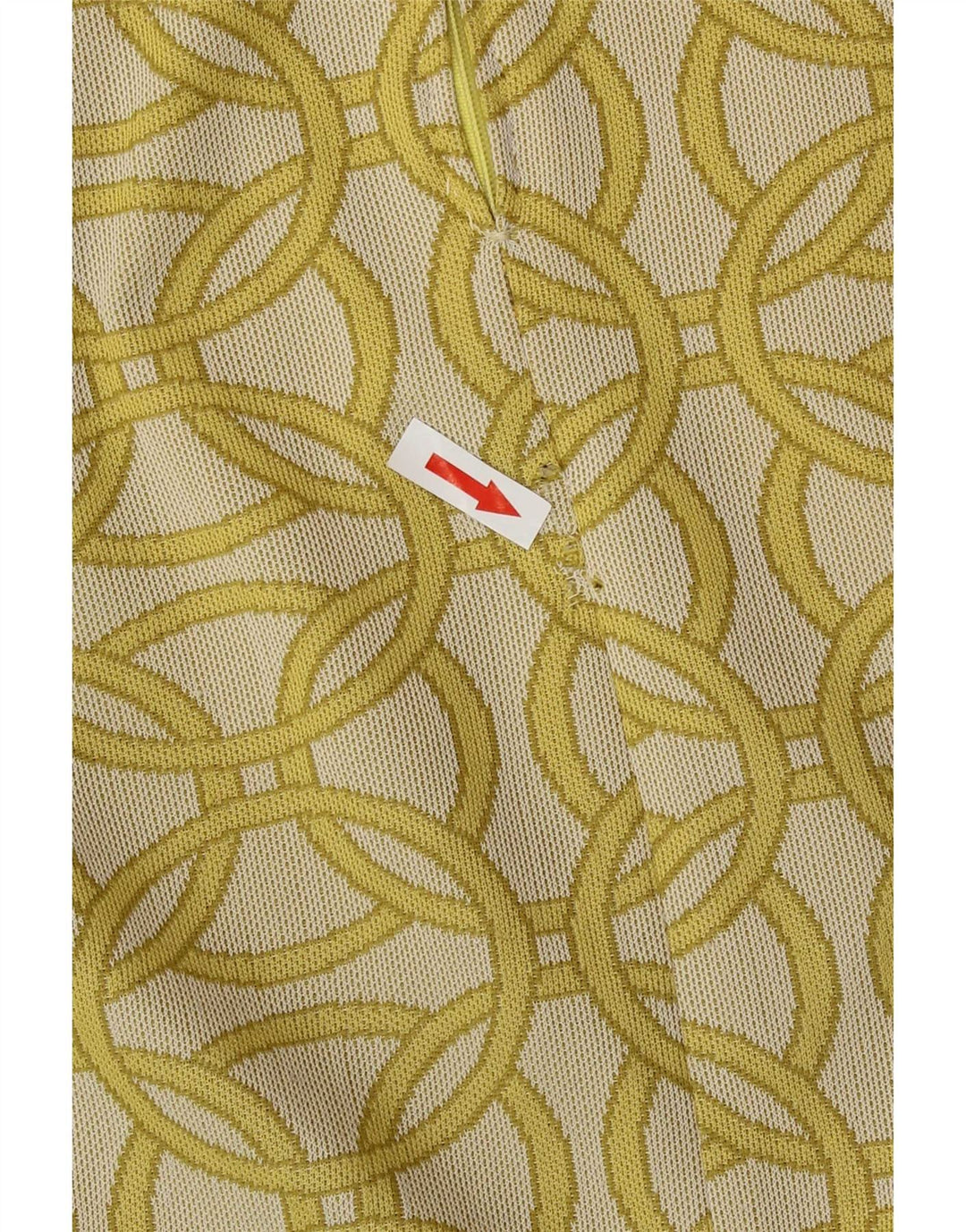 Gonna a trapezio da donna vintage W30 giallo medio geometrico