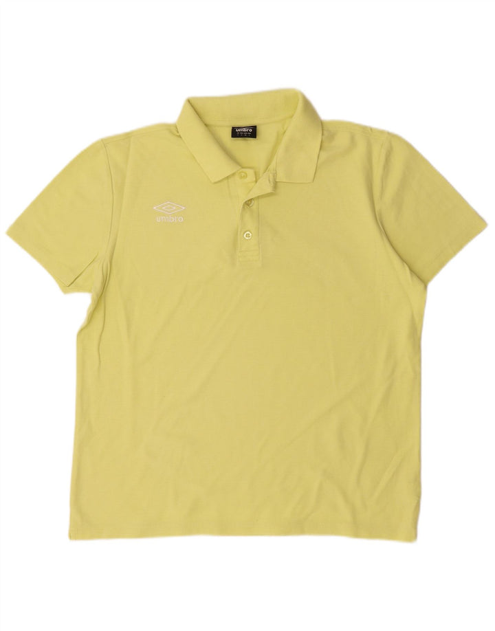 Polo da uomo UMBRO grande in cotone giallo