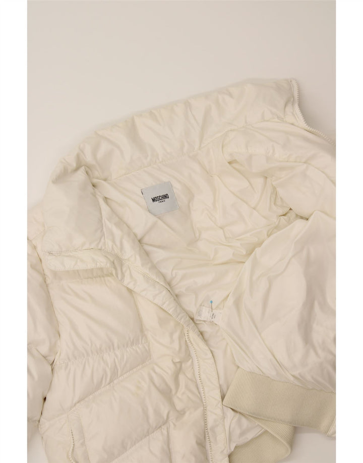 MOSCHINO Girls Padded Jacket 13-14 Years White Vintage Moschino and Second-Hand Moschino from Messina Hembry 