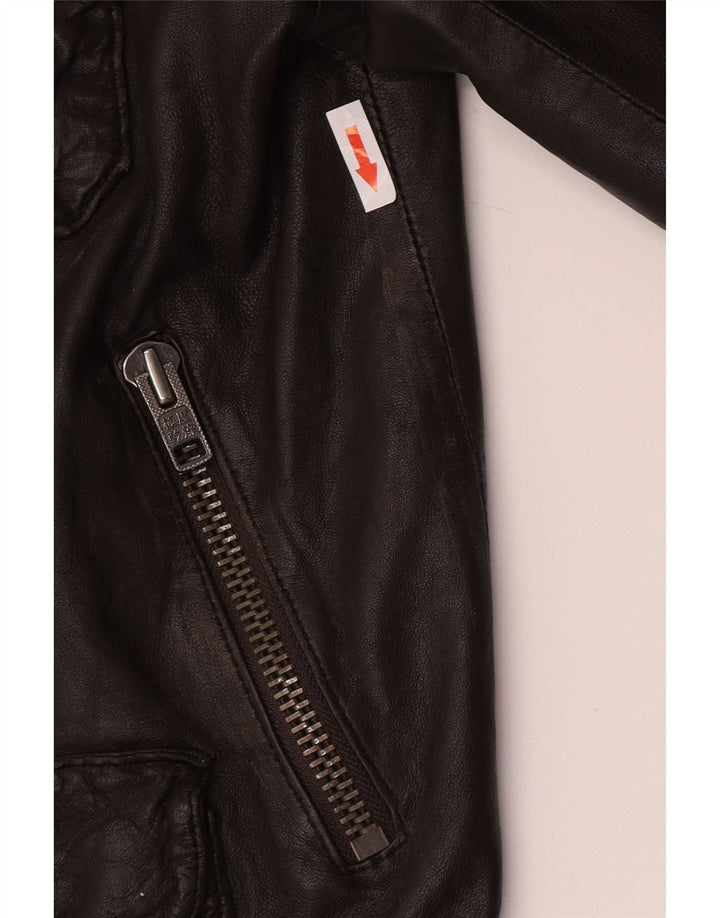Giacca in pelle militare da uomo Superdry UK 42 XL Marrone