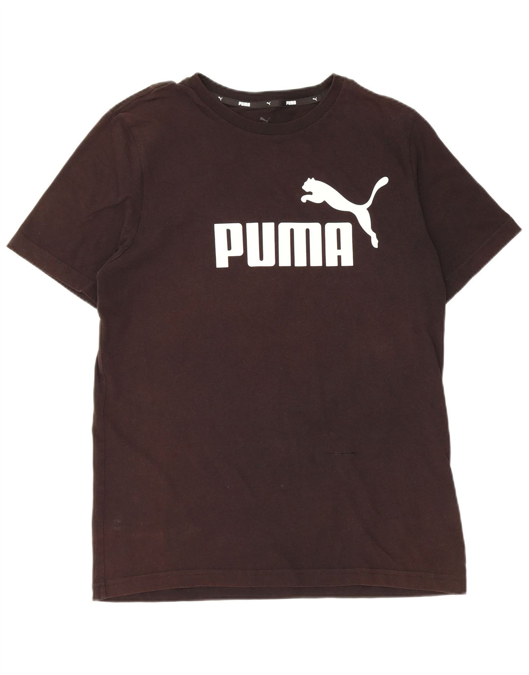 T-shirt grafica da uomo Puma Top in cotone nero medio