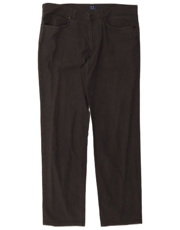 Pantaloni Casual Dritti Uomo Trussardi W38 L31 Cotone Grigio