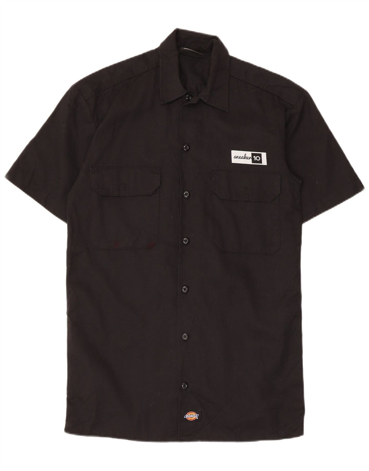 Camicia a maniche corte da uomo Dickies XS nera in poliestere