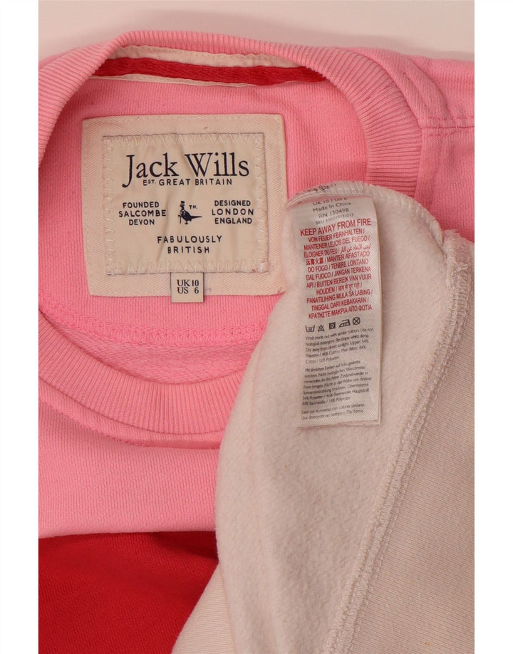 JACK WILLS Womens Oversized Sweatshirt Jumper UK 10 Small Multicoloured