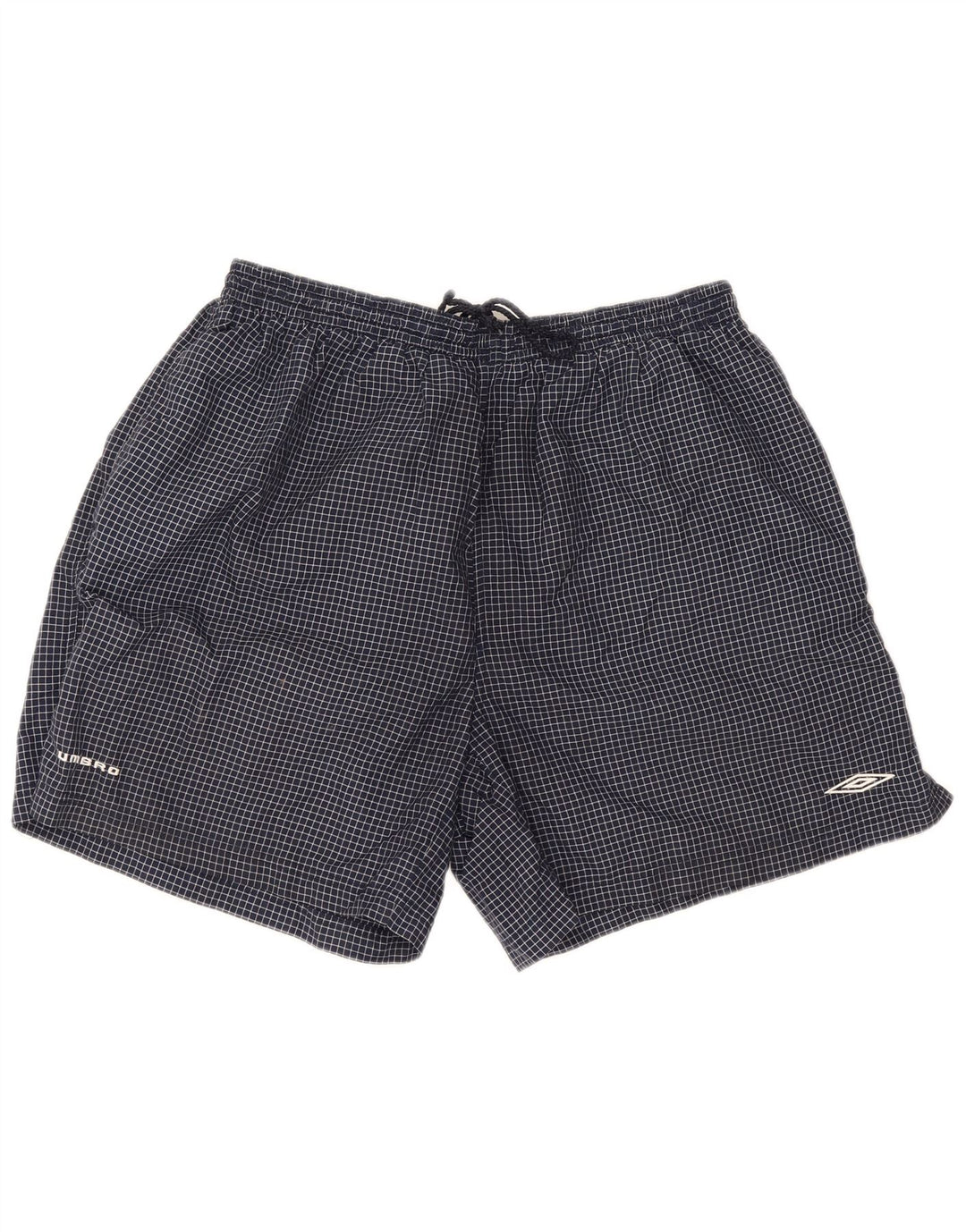 Pantaloncini sportivi da uomo Umbro 2XL Nylon a quadri blu navy
