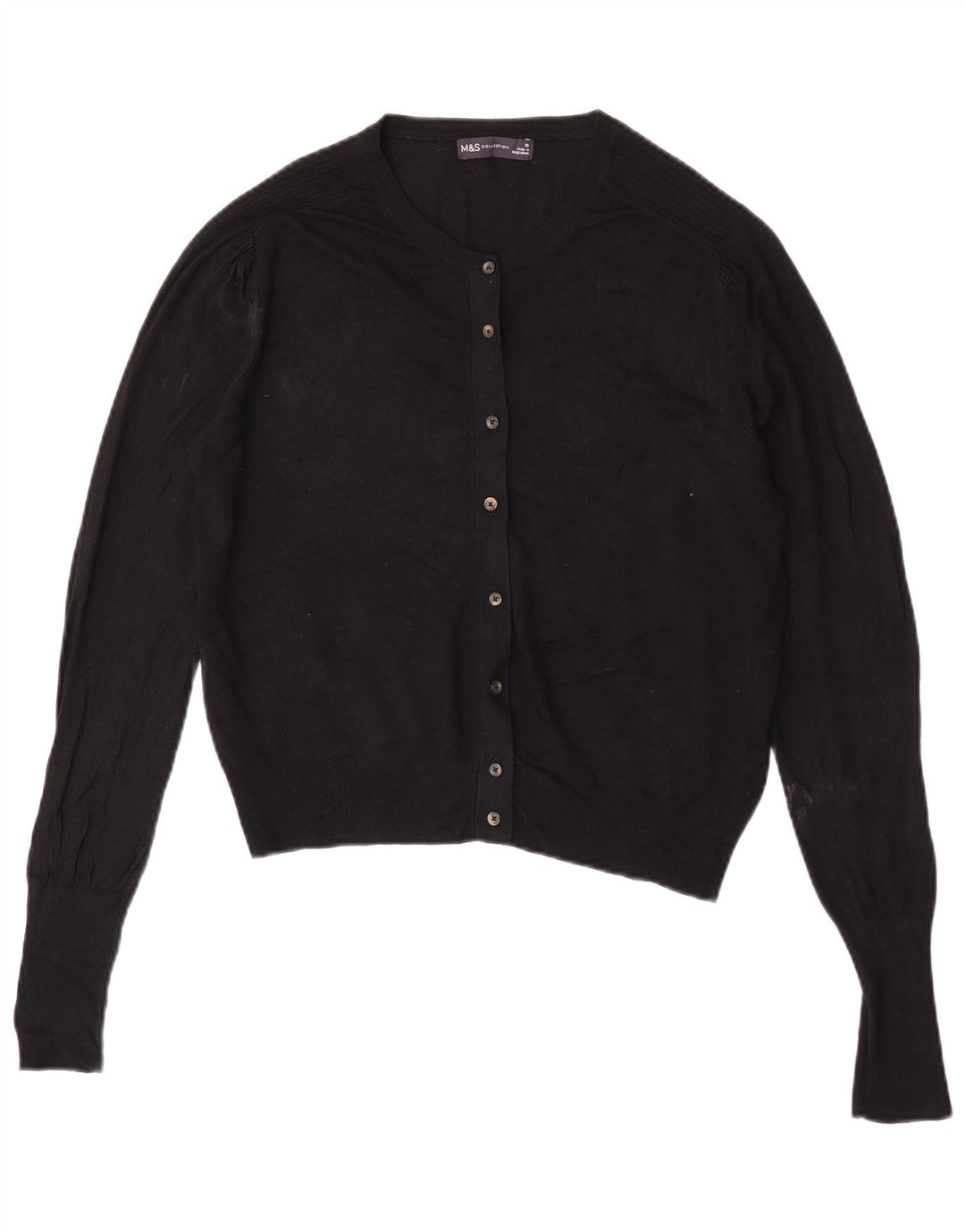 Maglione cardigan oversize da donna Marks & Spencer UK 10 piccolo nero