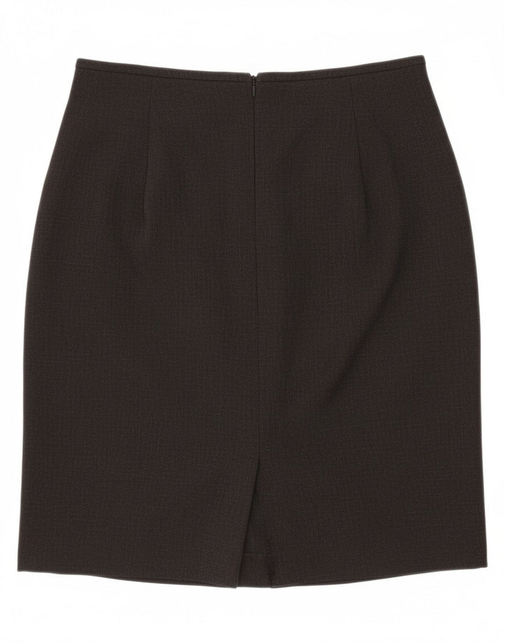 ESCADA Womens Elements Straight Skirt EU 38 Medium W30 Grey Wool Vintage Escada and Second-Hand Escada from Messina Hembry 