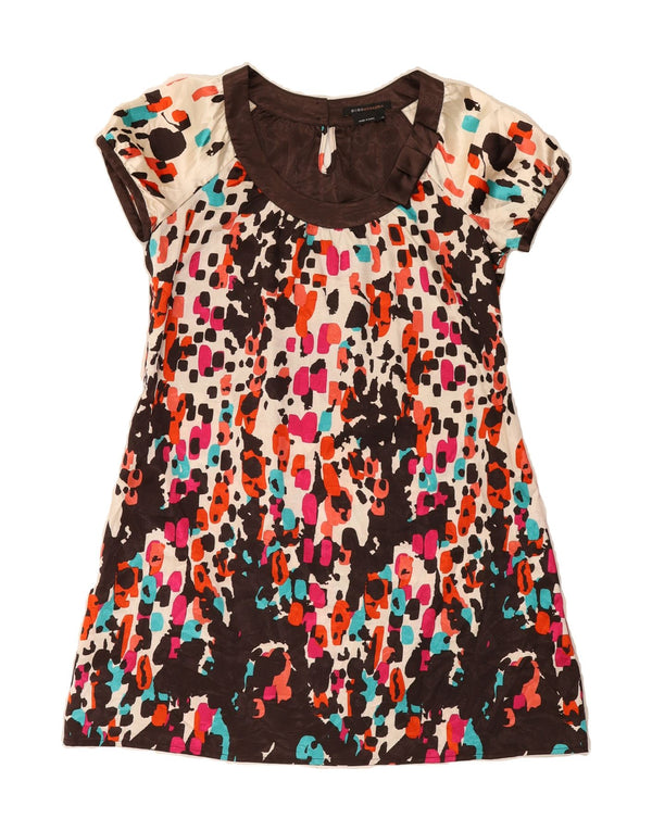 BCBGMAXAZRIA Womens Oversized Basic Dress UK 6 XS Multicoloured Spotted
