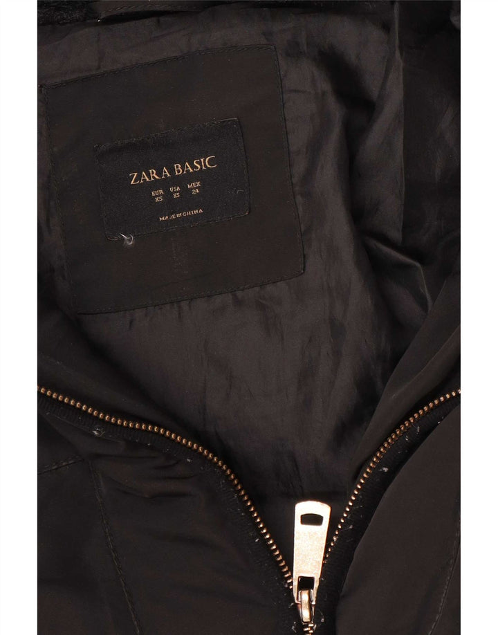 Cappotto imbottito con cappuccio da donna Zara UK 6 XS nero