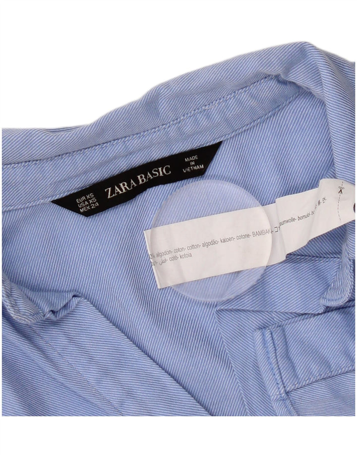 Camicia oversize da donna Zara UK 6 XS cotone blu