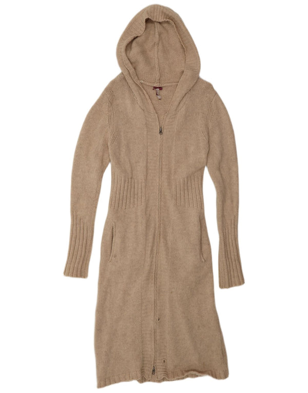 Maglione cardigan con cappuccio lungo da donna di White Stuff UK 12 Beige medio