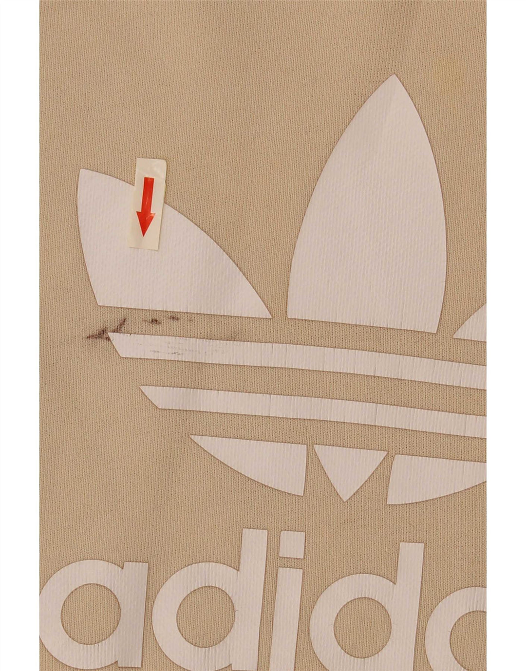 Felpa grafica da uomo Adidas Jumper XL in cotone beige