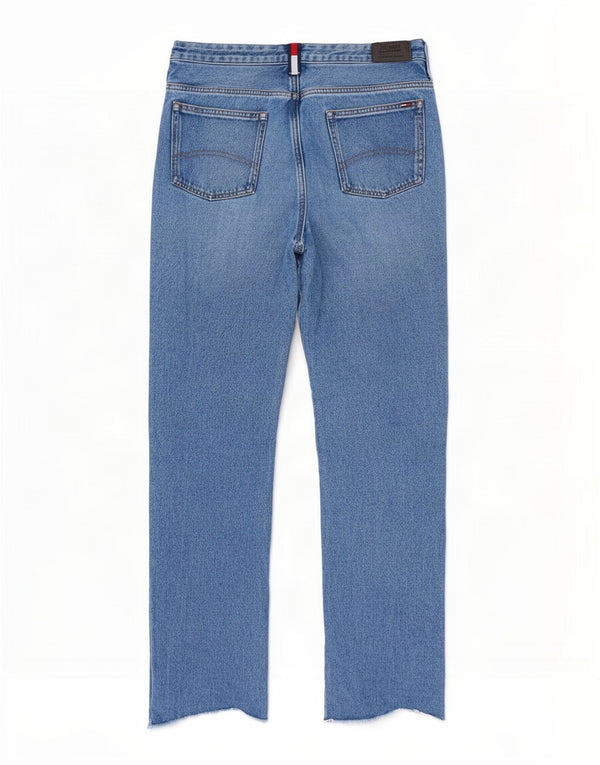 Jeans slim invecchiati da donna Tommy Hilfiger W28 L28 cotone blu