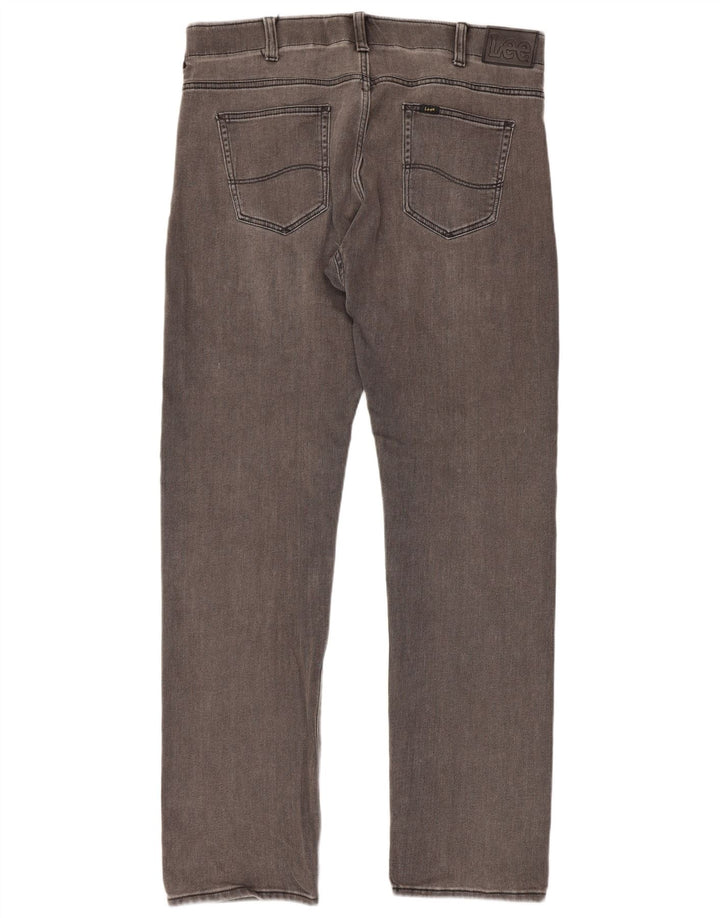 Jeans dritti slim fit da uomo Lee W36 L34 cotone grigio