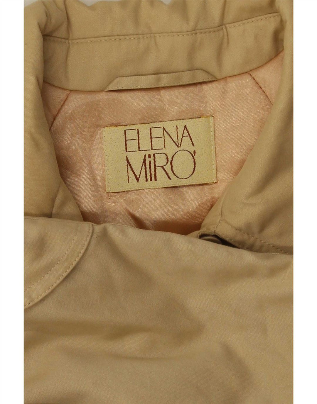 ELENA MIRO Cappotto oversize da donna UK 16 Large Beige Cotone