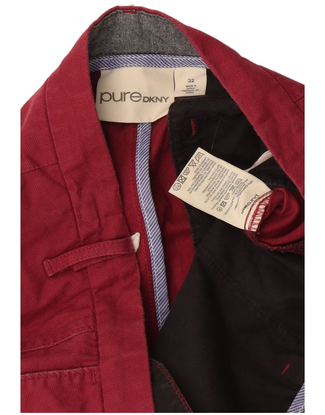 Pantaloncini cargo da uomo Dkny W32 cotone rosso medio