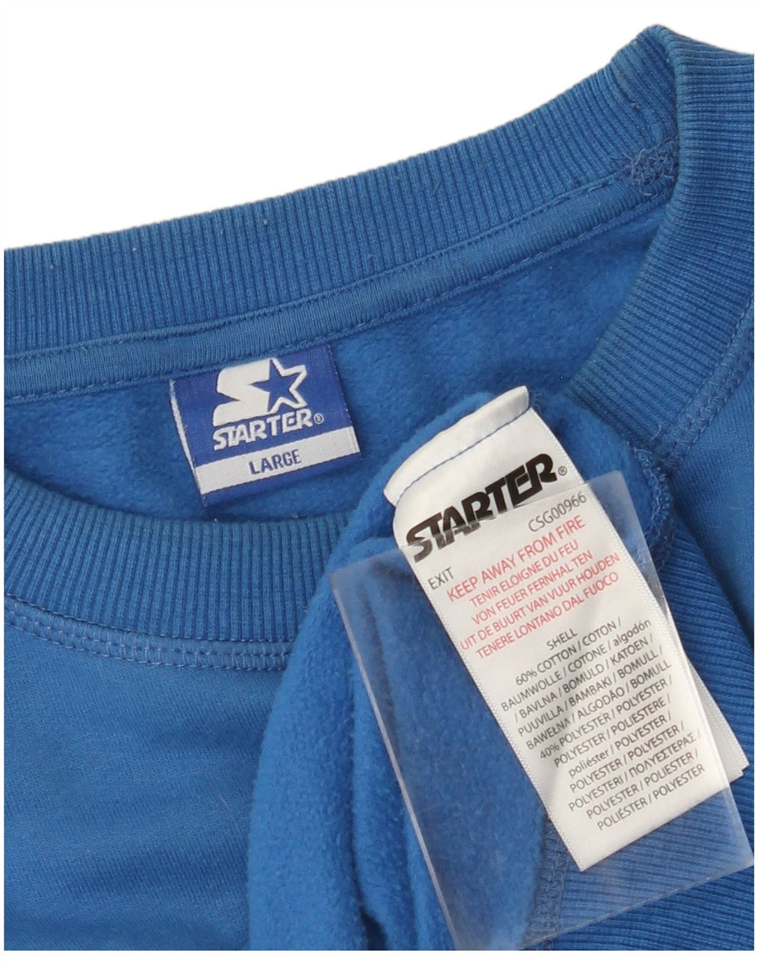 STARTER Felpa grafica da uomo Maglione grande cotone blu