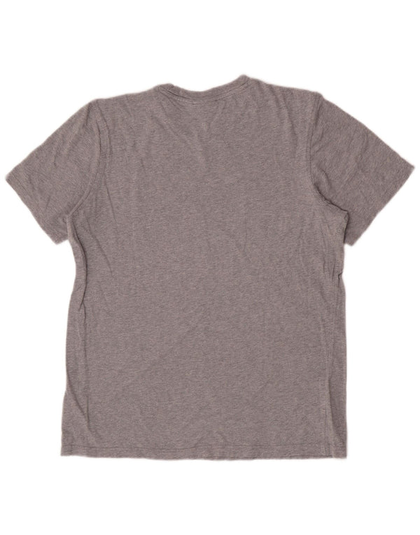 T-shirt grafica da uomo Adidas Top in cotone grigio medio